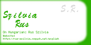 szilvia rus business card